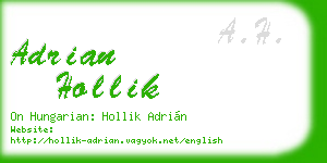 adrian hollik business card